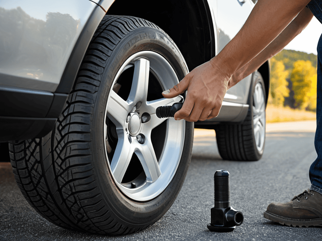 Blooming Confidence: Safely Changed Tire