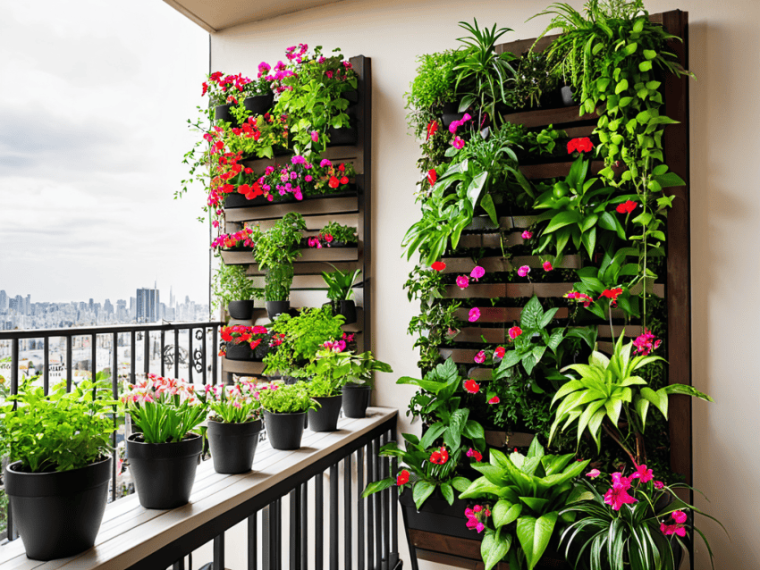 Vertical garden guide small balcony