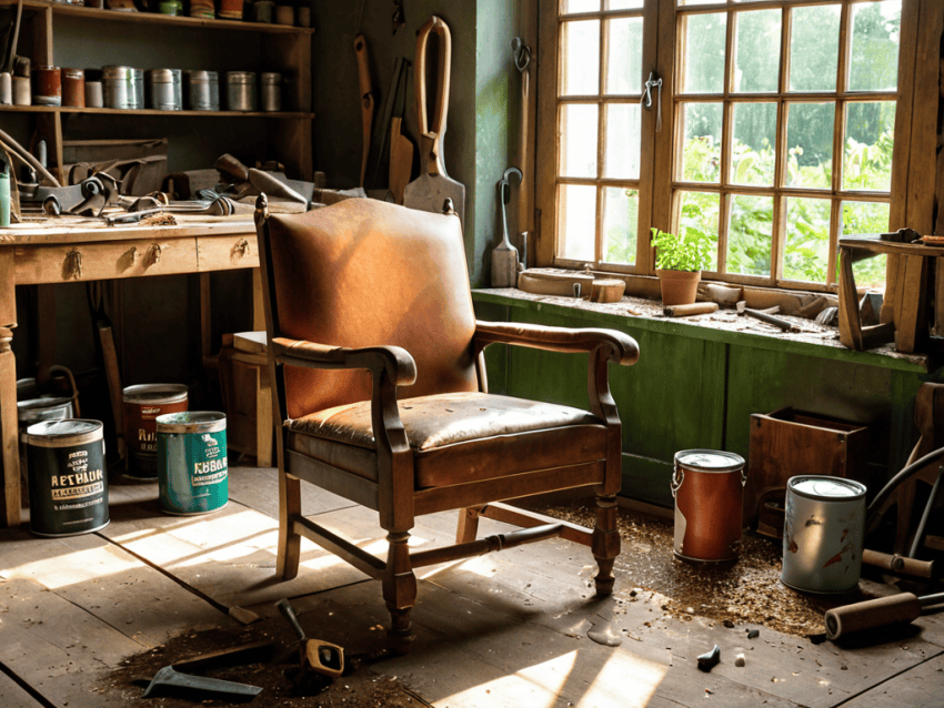 DIY furniture restoration old chair