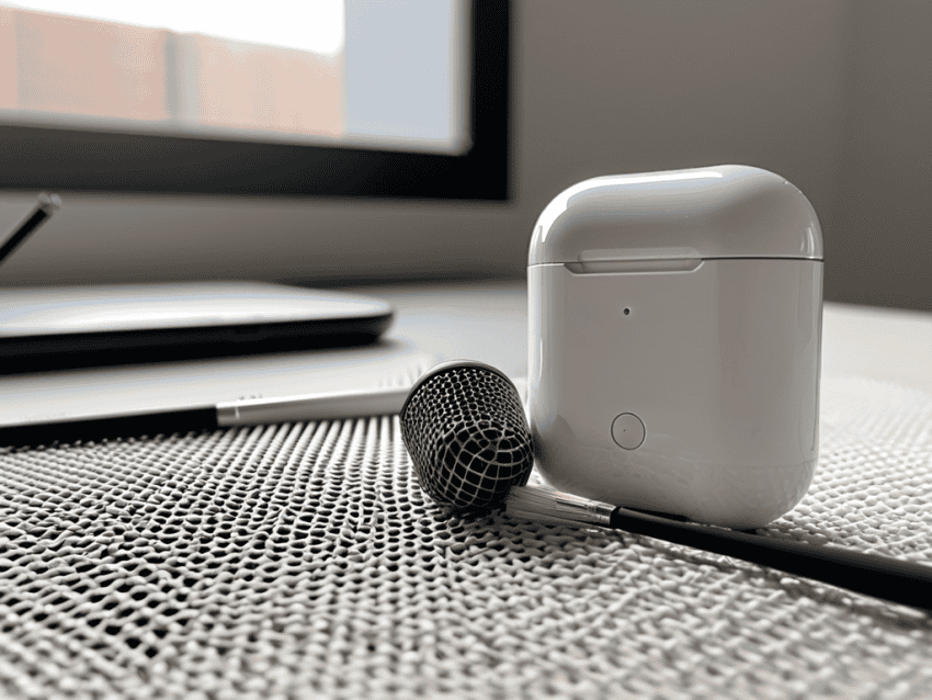Cleaning AirPods Mesh grille detail