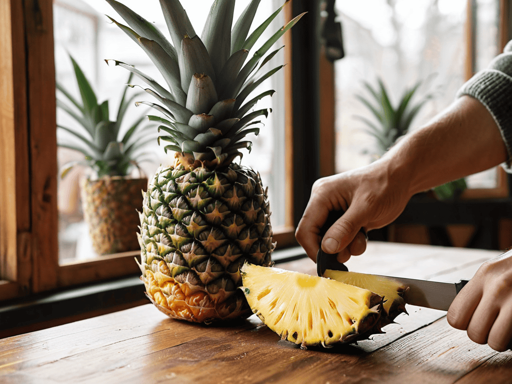 Cutting a Pineapple