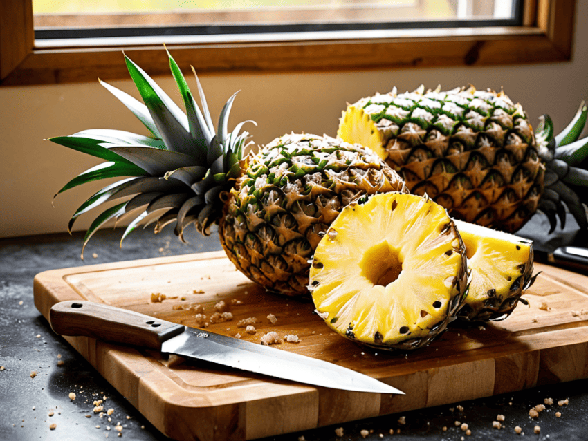 Cutting a Pineapple Freshly