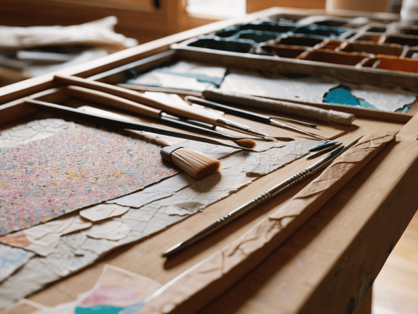 Mixed-Media Layering Art