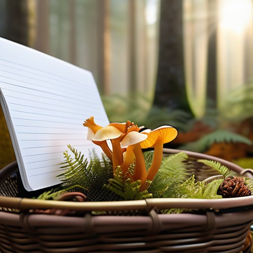 Foraging for medicinal mushrooms in forest guide