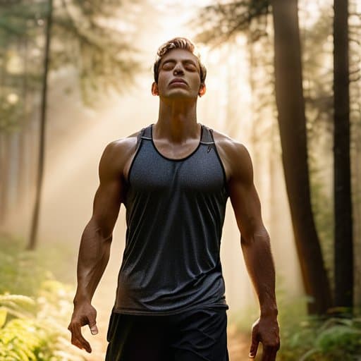 Runner practicing mindfulness and physical performance