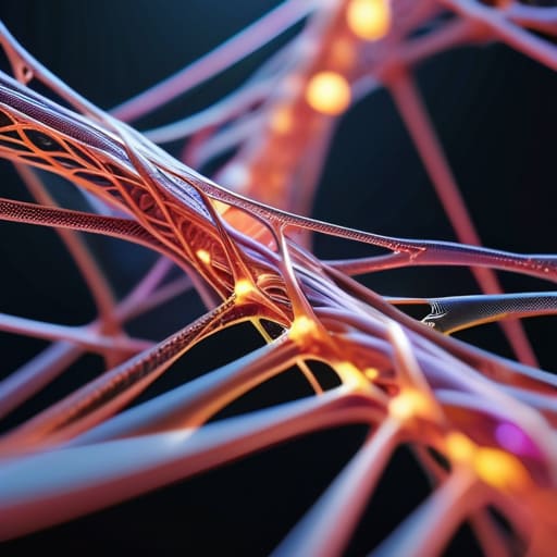 Inter-Fiber Molecular Cross-Linking binding the fibers.